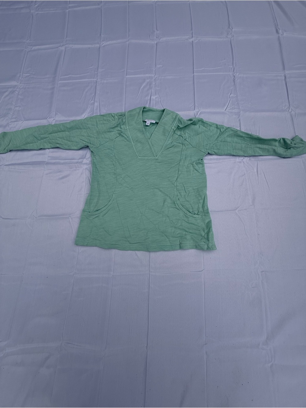 #33 Light Green Purejill V-Neck Long Sleeve Top size XS